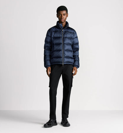 "D" Oblique Puffer Blau